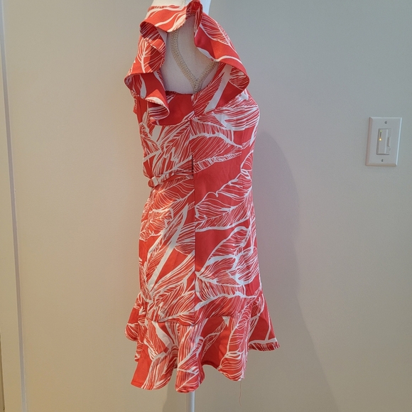 ❤️AQUA CORAL WRAP MINI DRESS - Picture 3 of 5